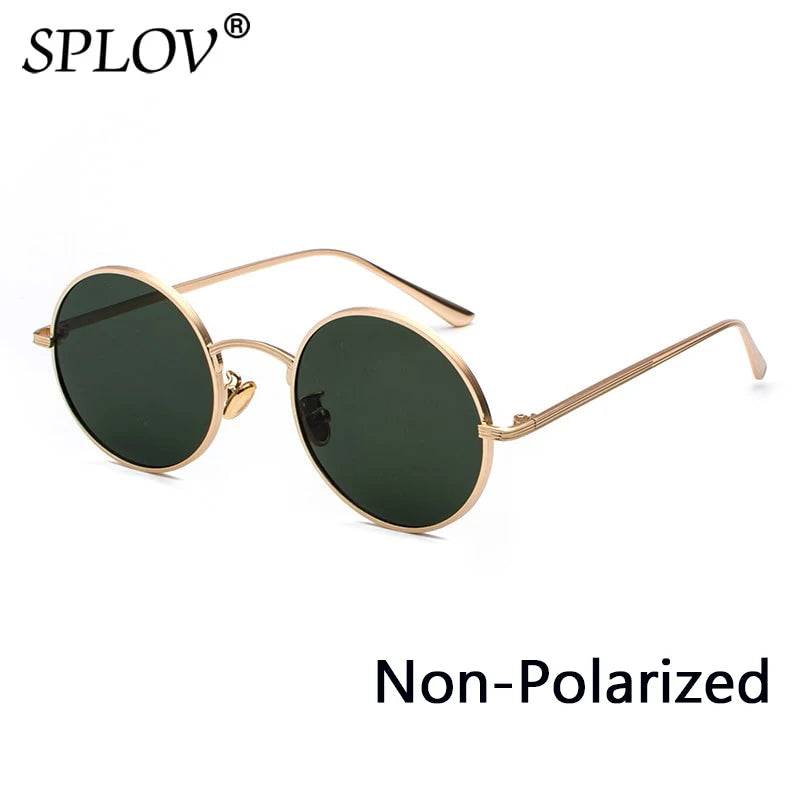 Retro Punk Style Men Sunglasses Women Vintage round Metal Frame Colorful Lens Sun Glasses Fashion Eyewear Gafas Sol UV400