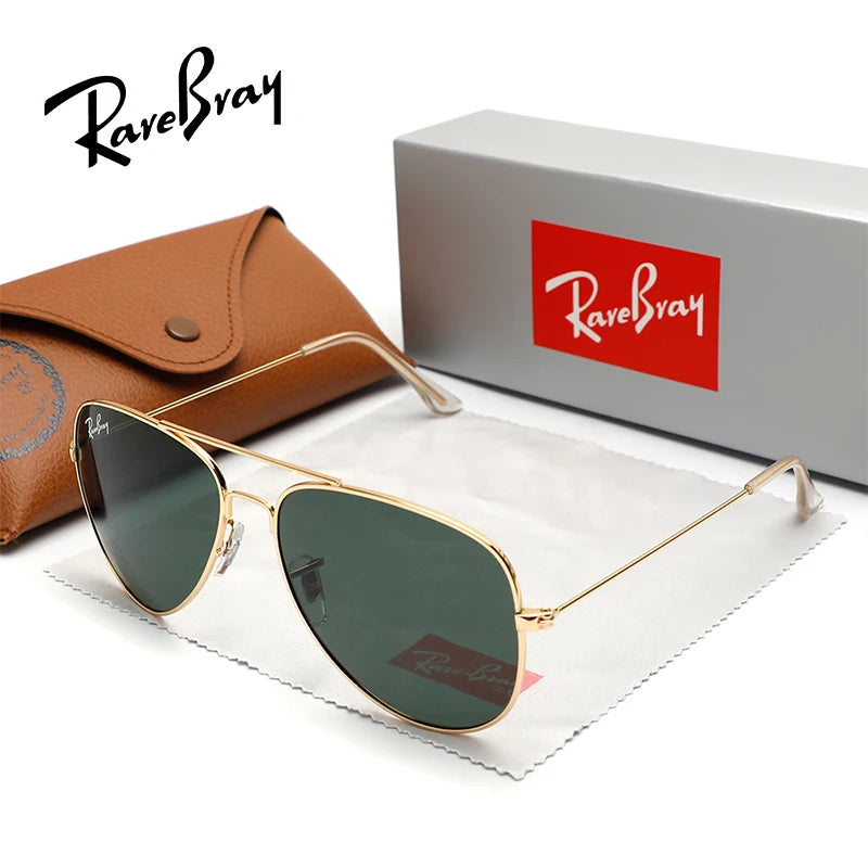 Brand Original Unisex Pilot Sunglasses Retrio Trendy UV400 Polarized Driving Travel Women/Men Anti-Glare Eyeglasses
