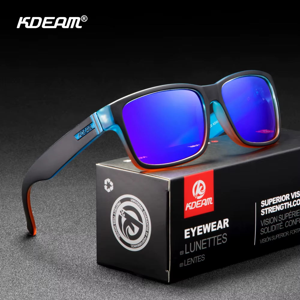 Revamp of Sport Men Sunglasses Polarized Shockingly Colors Sun Glasses Outdoor Driving Photochromic Sunglass with Box
