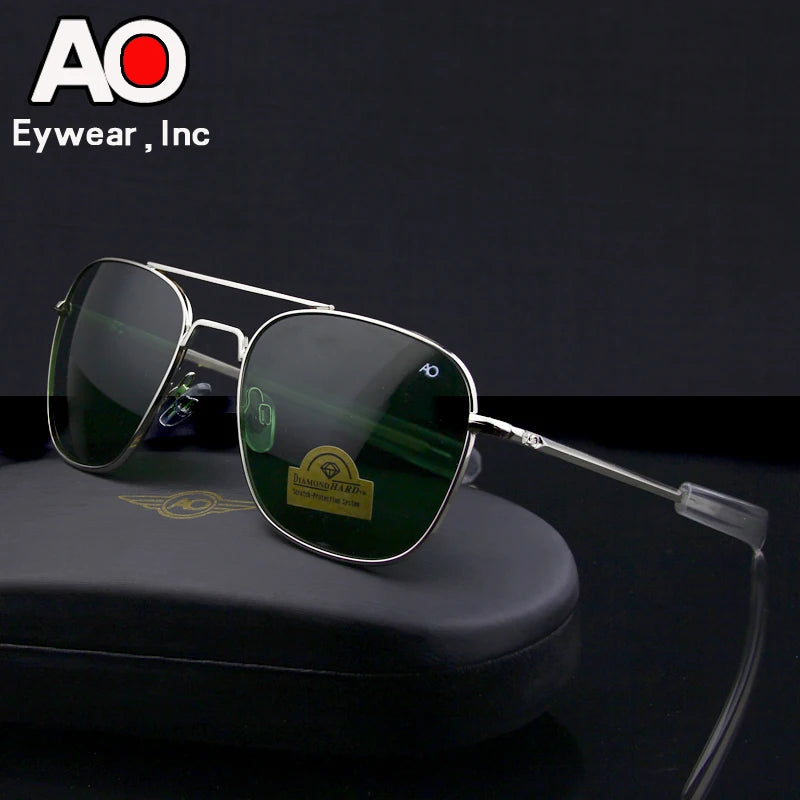 Aviation Sunglasses Men Women Outdoor Driving Glasses Pilot American Army Military Optical AO Sunglasses Glasses Oculos De Sol