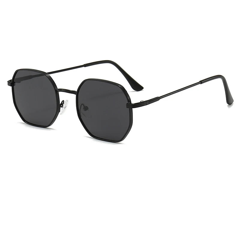 Classic Metal Punk Square Sunglasses Men Women Retro Double Bridges Fashion Polygon Sun Glasses Trendy Vintage Shades UV400 2026