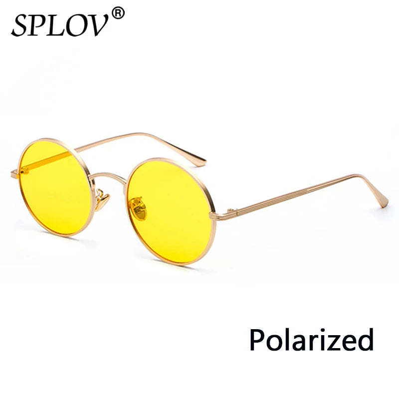 Retro Punk Style Men Sunglasses Women Vintage round Metal Frame Colorful Lens Sun Glasses Fashion Eyewear Gafas Sol UV400