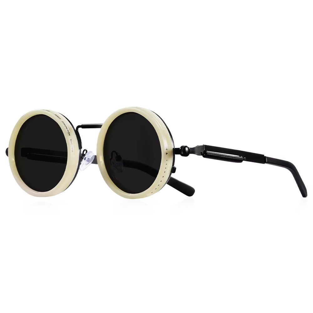 Polarized round Sunglasses ND9 Adjustable Dimming Men Women Retro Punk Men'S Fishing Eyeglasses Outdoor Shades UV400