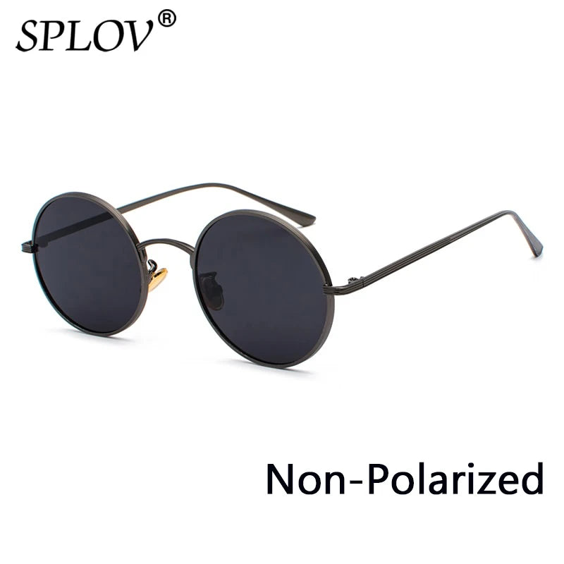 Retro Punk Style Men Sunglasses Women Vintage round Metal Frame Colorful Lens Sun Glasses Fashion Eyewear Gafas Sol UV400