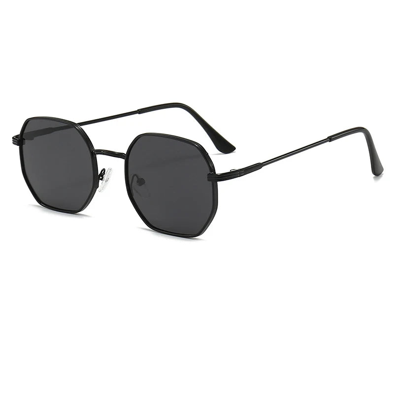Classic Metal Punk Square Sunglasses Men Women Retro Double Bridges Fashion Polygon Sun Glasses Trendy Vintage Shades UV400 2026