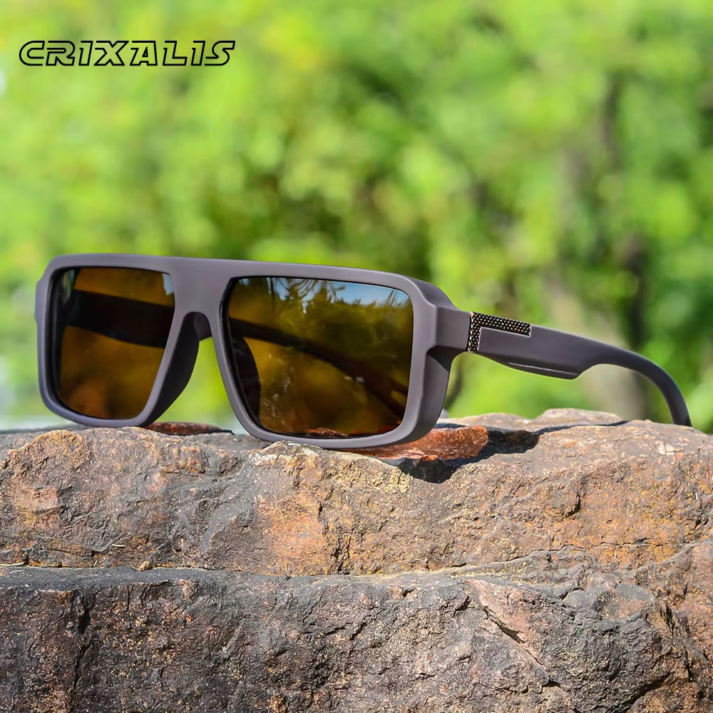 Classic Square Polarized Sunglasses for Men Women Fashion Sports Sunglasses Male Vintage Outdoor Driving Fishing Shades