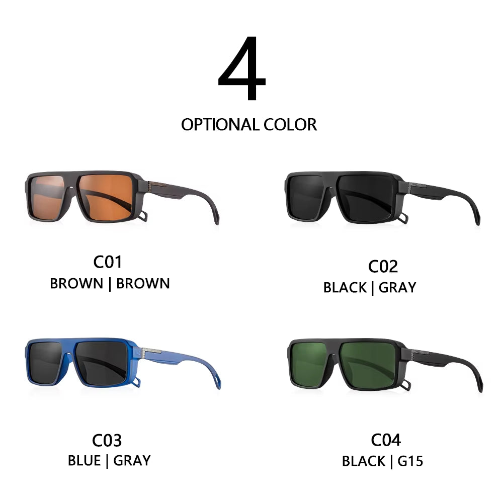 Classic Square Polarized Sunglasses for Men Women Fashion Sports Sunglasses Male Vintage Outdoor Driving Fishing Shades