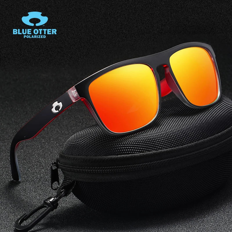 Polarized Uv-Protective Anti-Glare Square Unisex Sunglasses - HD Vision for Sports & Daily Use BT05
