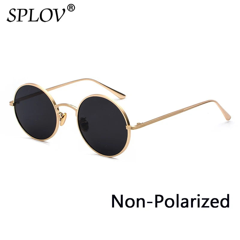 Retro Punk Style Men Sunglasses Women Vintage round Metal Frame Colorful Lens Sun Glasses Fashion Eyewear Gafas Sol UV400