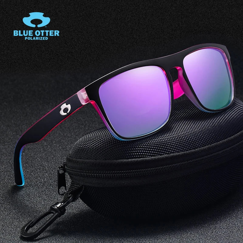 Polarized Uv-Protective Anti-Glare Square Unisex Sunglasses - HD Vision for Sports & Daily Use BT05