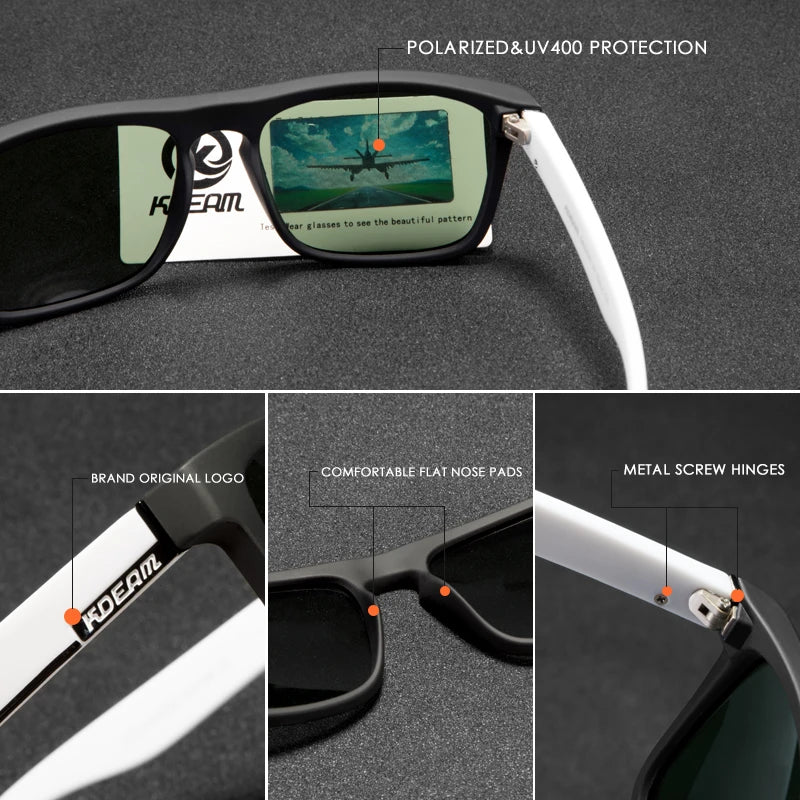 Men'S All Matching Polarized Sunglasses Photochromic Driving Glasses Night Sight UV400 Classic Colors of KD156 Medium Size