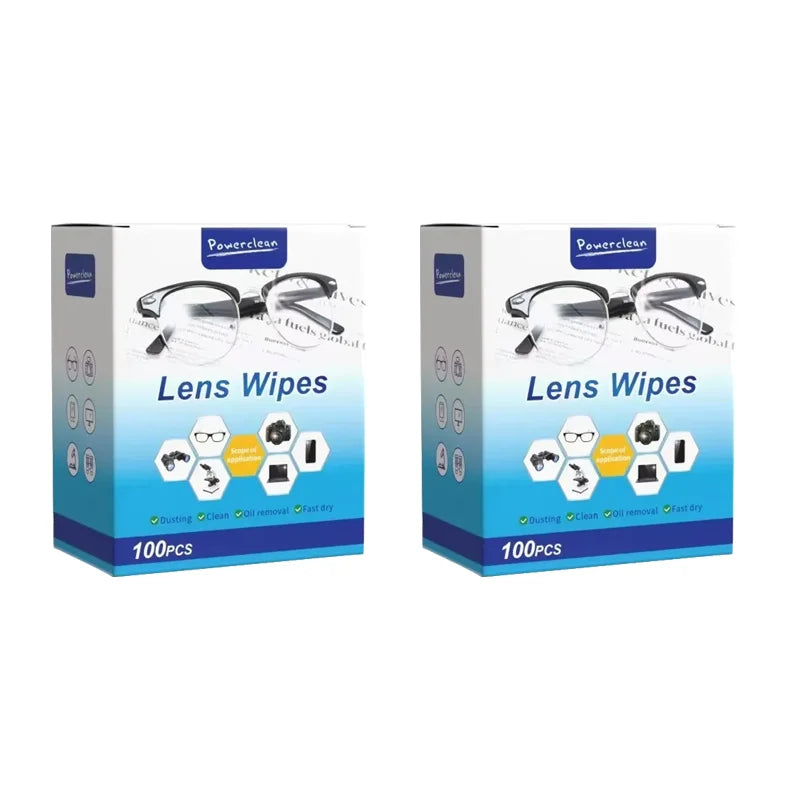 100Pcs/1-5Box Glasses Cleaner Wet Wipe Disposable anti Fog Misting Dust Remover Cleaning Lens Wipes Sunglasses Phone Screen