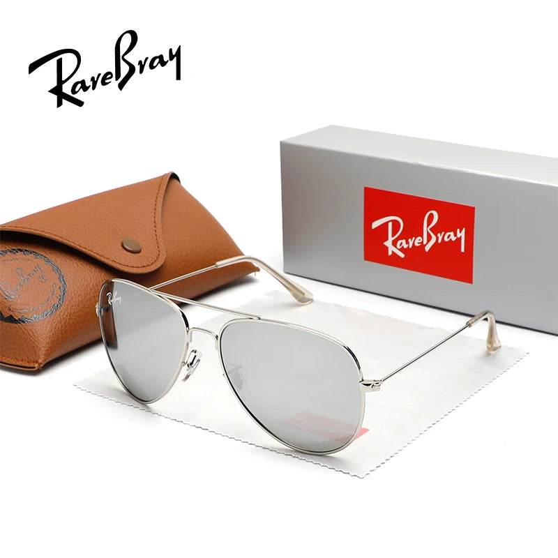 Brand Original Unisex Pilot Sunglasses Retrio Trendy UV400 Polarized Driving Travel Women/Men Anti-Glare Eyeglasses