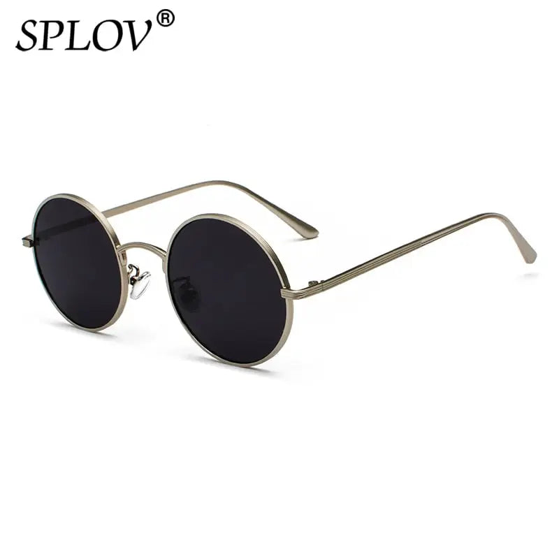 Retro Punk Style Men Sunglasses Women Vintage round Metal Frame Colorful Lens Sun Glasses Fashion Eyewear Gafas Sol UV400