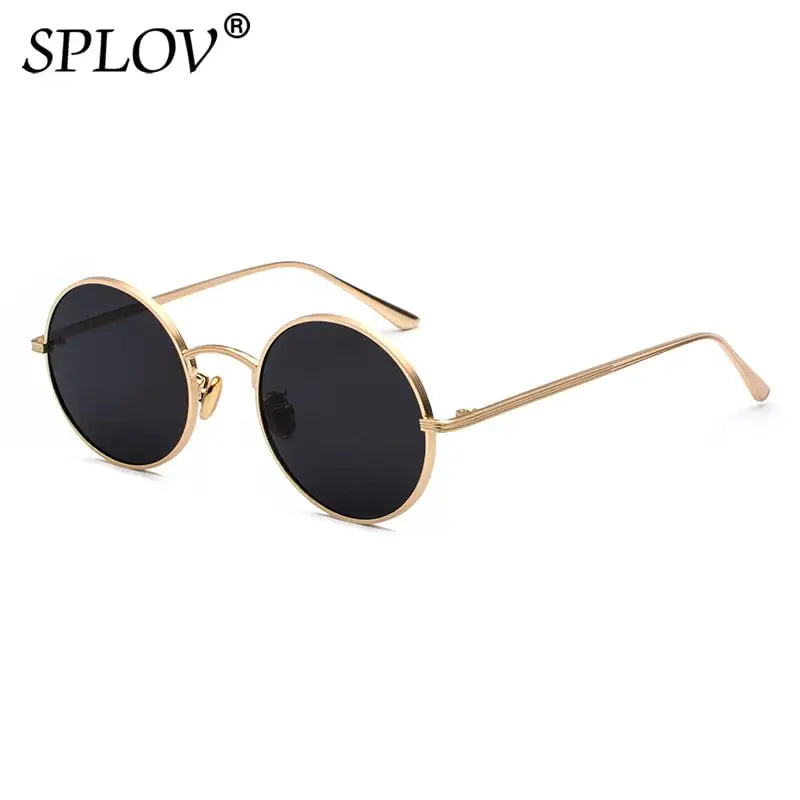 Retro Punk Style Men Sunglasses Women Vintage round Metal Frame Colorful Lens Sun Glasses Fashion Eyewear Gafas Sol UV400