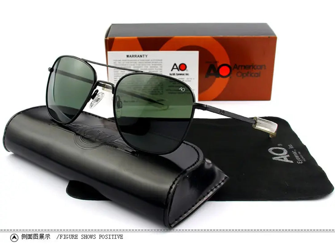 Aviation Sunglasses Men Women Outdoor Driving Glasses Pilot American Army Military Optical AO Sunglasses Glasses Oculos De Sol