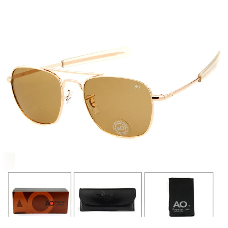 Aviation Sunglasses Men Women Outdoor Driving Glasses Pilot American Army Military Optical AO Sunglasses Glasses Oculos De Sol