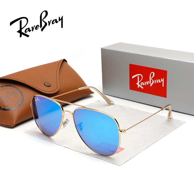 Brand Original Unisex Pilot Sunglasses Retrio Trendy UV400 Polarized Driving Travel Women/Men Anti-Glare Eyeglasses