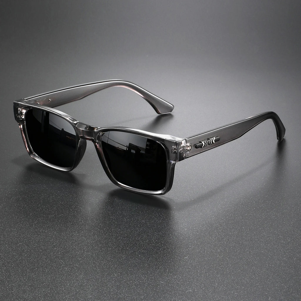 Retro Punk Fashion Sunglasses - Square Protective Frame, UV400 Unisex for Outdoor Adventures & Casual Style