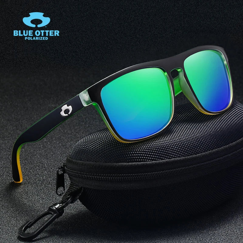Polarized Uv-Protective Anti-Glare Square Unisex Sunglasses - HD Vision for Sports & Daily Use BT05