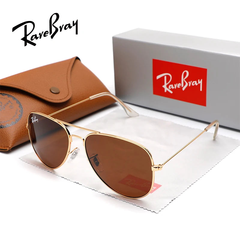 Brand Original Unisex Pilot Sunglasses Retrio Trendy UV400 Polarized Driving Travel Women/Men Anti-Glare Eyeglasses