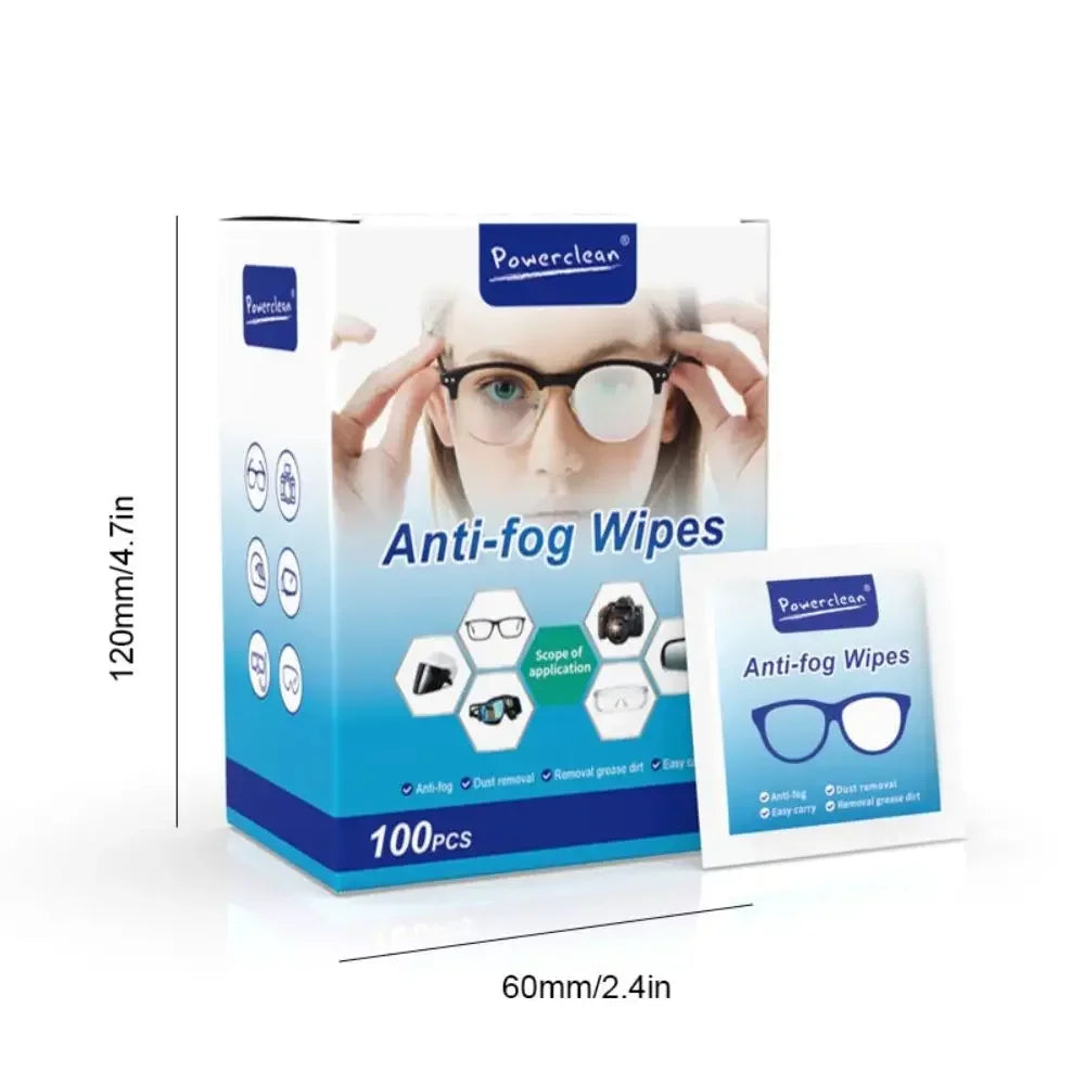 100Pcs/1-5Box Glasses Cleaner Wet Wipe Disposable anti Fog Misting Dust Remover Cleaning Lens Wipes Sunglasses Phone Screen