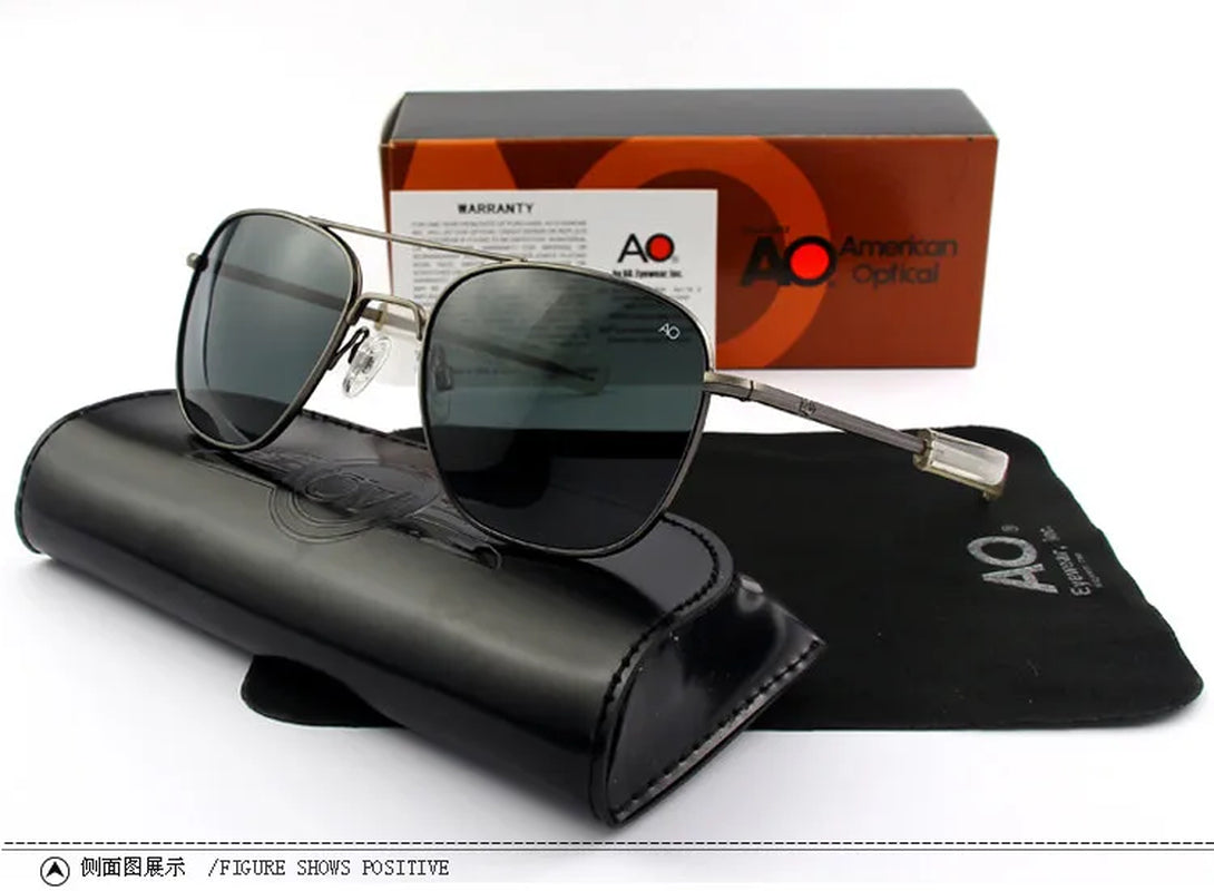 Aviation Sunglasses Men Women Outdoor Driving Glasses Pilot American Army Military Optical AO Sunglasses Glasses Oculos De Sol