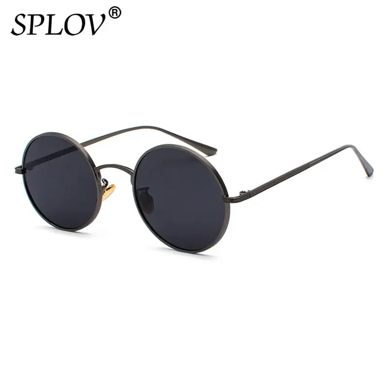 Retro Punk Style Men Sunglasses Women Vintage round Metal Frame Colorful Lens Sun Glasses Fashion Eyewear Gafas Sol UV400