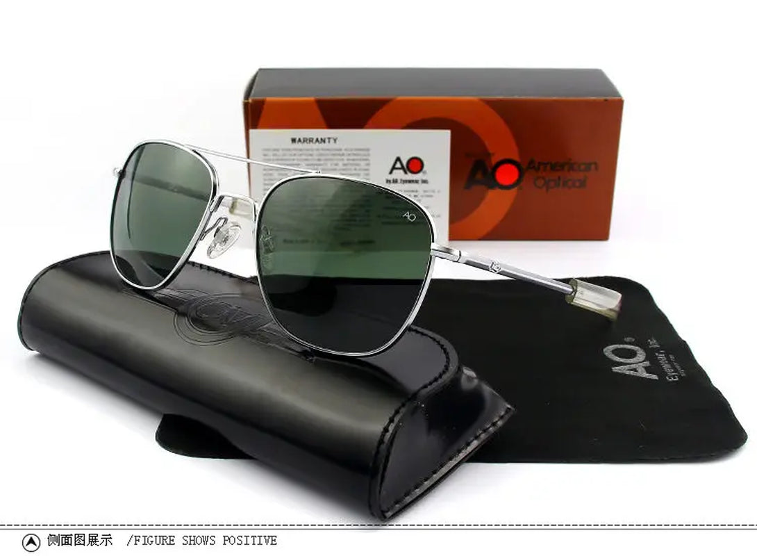 Aviation Sunglasses Men Women Outdoor Driving Glasses Pilot American Army Military Optical AO Sunglasses Glasses Oculos De Sol